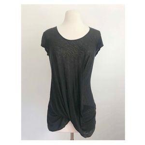 SOLD▪️Helmut Lang black draped front tee